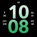 Big Green Apple Watch Face