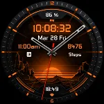 Dark Sunset hybrid watch face