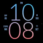Red Blue Sky Light Watch Face