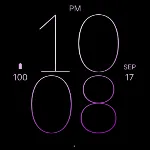 Soft Purple Line Watch Face