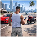 Miami Gangster Crime Games 3D icon