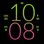 Green Pink Light Watch Face