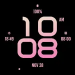 Blush Pink Stylish Watch Face