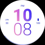 Clean Pink Blue Watch Face