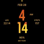 Flat Sunset Watch Face
