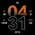 Active Blue Orange Watch Face