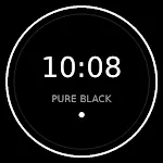 Pure Black Digital Watch Face
