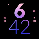 Pink Blue Large Watch Face