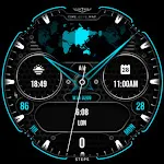 World Time Map Watchface 020