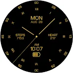 Key095 Analog Gold Watch Face