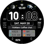 Digital Cosmic Watch face