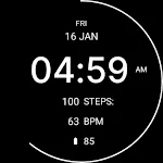 Black Fitness Watch Face