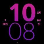 Pink Purple Large Watch Face