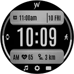 Steel Frame Watch Face