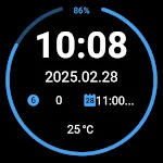 Minimal Cyan watch face
