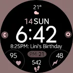 Battery 8 rose gold watch face