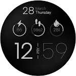 Minimal Digital Watch Face LS