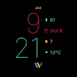 Super Color Minimal Watch Face