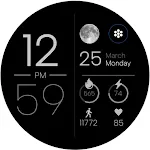 Minimal Digital Watch Moon Pro