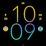 Yellow Blue Light Watch Face
