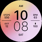 Romantic Flat Watch Face