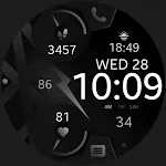 Graphite Digital Watch Face
