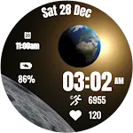 Earth & Moon 3D Watch Face