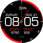 Key086 Hybrid Watch Face