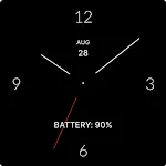 Black Clean Analog Watch Face