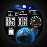 moon&earth themed watchface