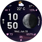 Moon & Weather watchface