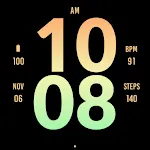Big Orange Green Watch Face