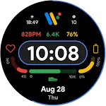 Pixel Style Digital Watch Face
