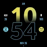 Active Yellow Blue Watch Face