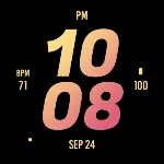 Peach Bold Watch Face