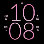 Pink Rose Light Watch Face