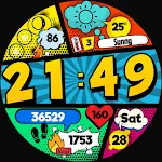 Comic Cool Digital Watch Face