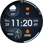 Digital watch face D32