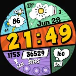 Comic Wooo Digital Watch Face