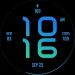 Stylish Tosca Blue Watch Face