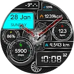 Hybrid TUNUK URX44 Watch face