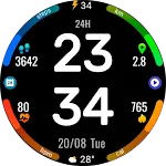 Digital Rotes Watch Face