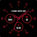 Analogue Red Watch Face