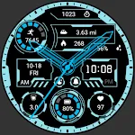 Aurora Blue Analog Watch faces