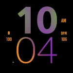Orange Purple Large Watch Face