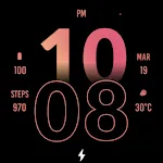 Active Peach Watch Face