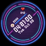 Neon Wall 1 Digital Watch Face