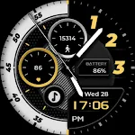 Black and white watch face
