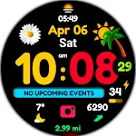 Summer mood digital watchface