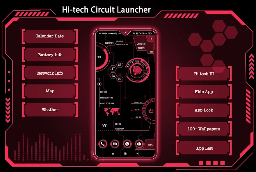 Hi-tech Circuit Launcher screenshot 1